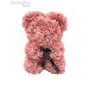 Αρκουδάκι Από Τεχνητά Τριαντάφυλλα Rose Bear Σομόν